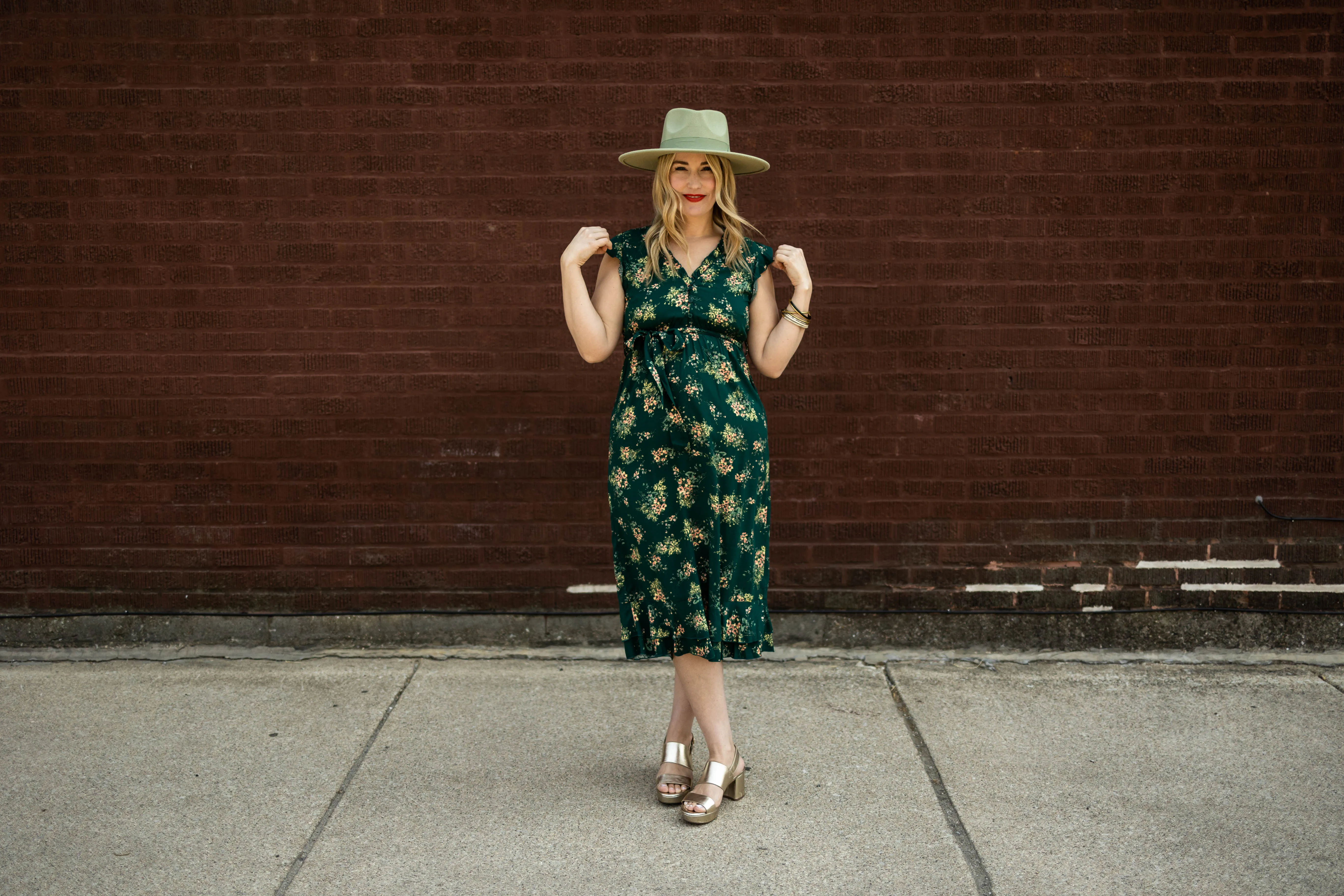 shonda dress in pine