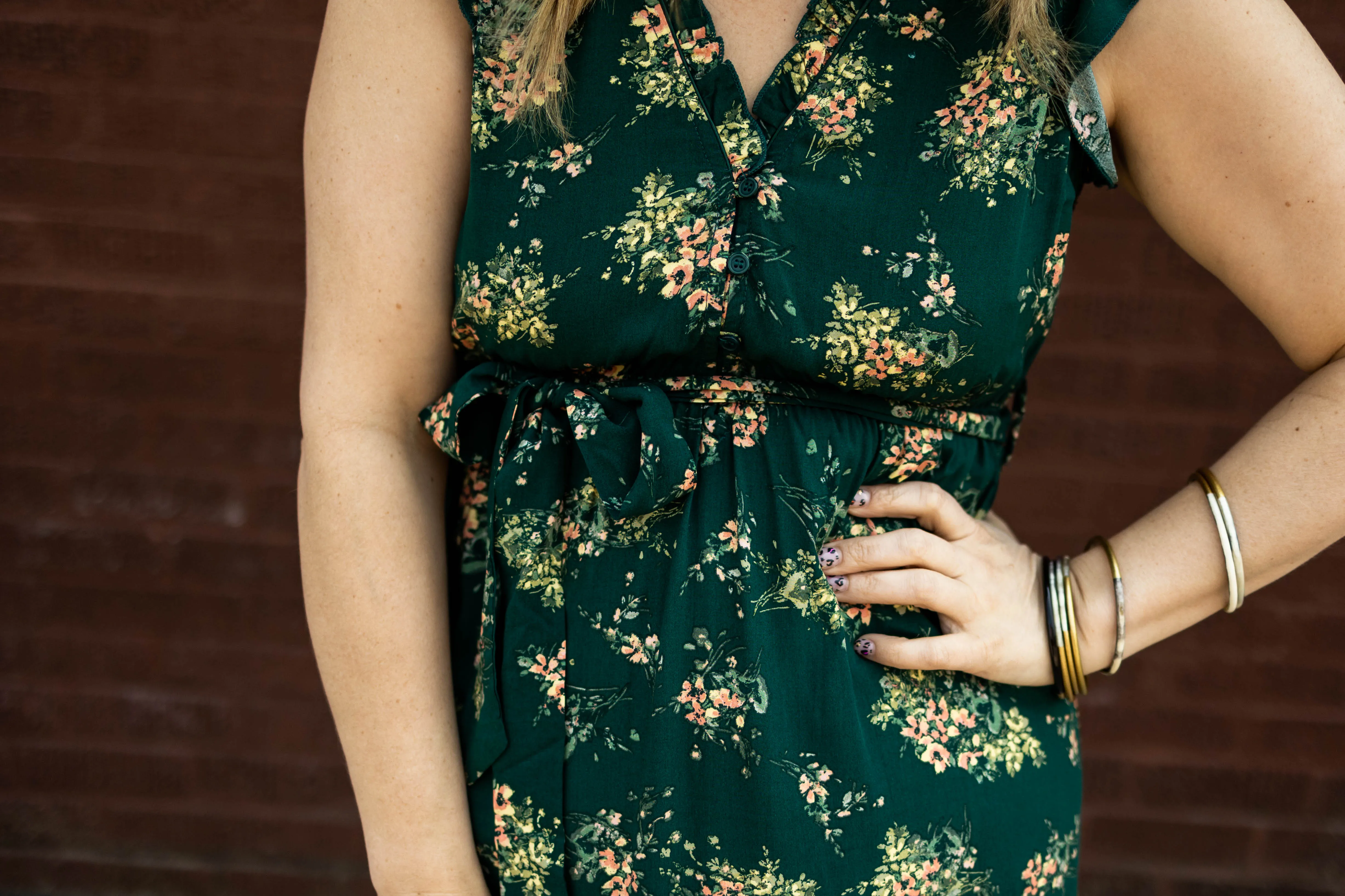 shonda dress in pine