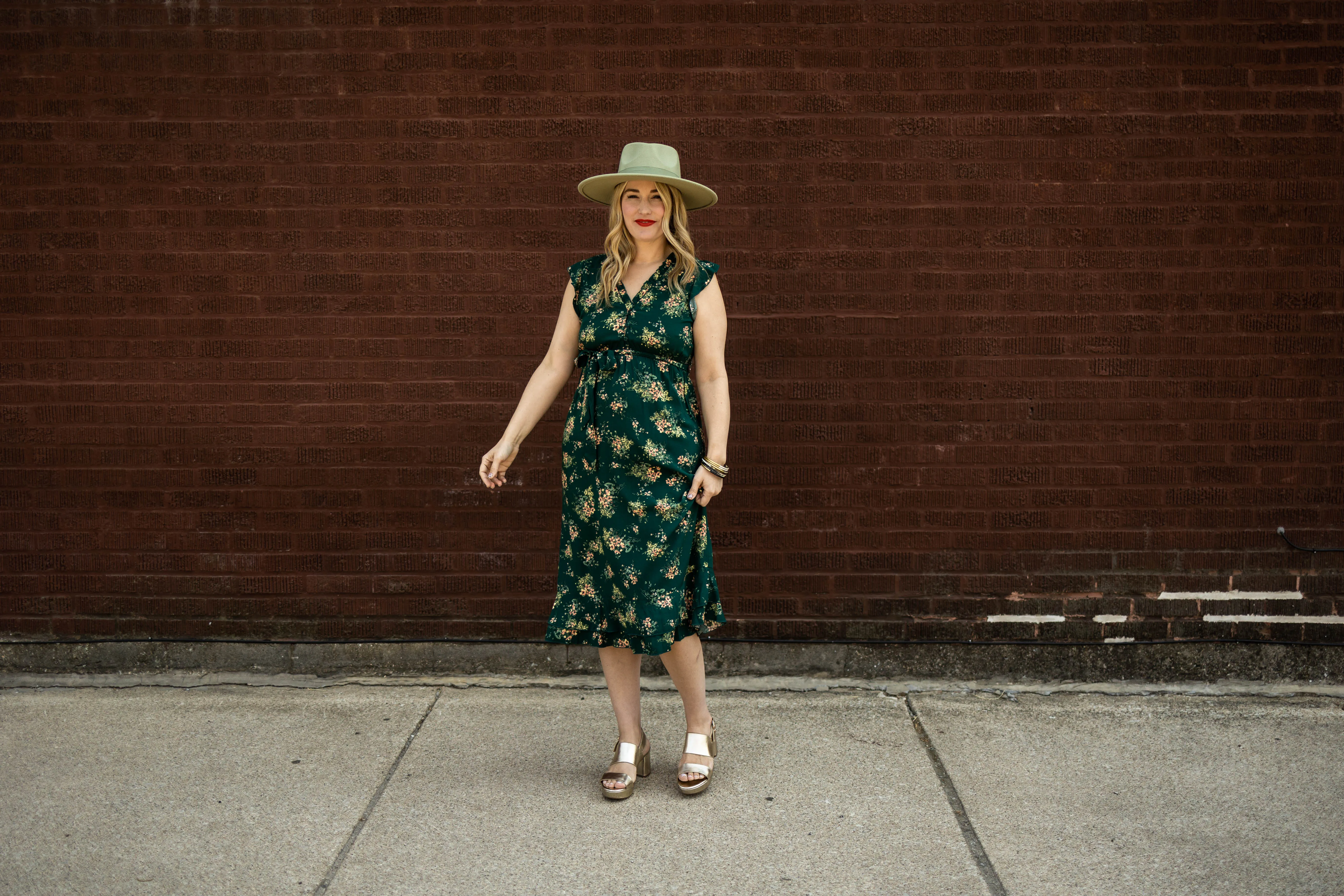 shonda dress in pine