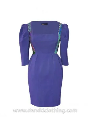 Stylish African Dark Violet Ladies Dress