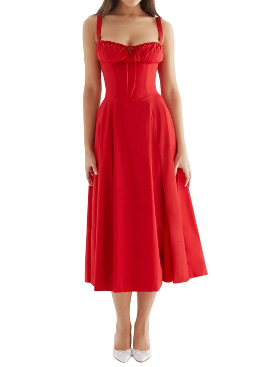 Summer Chic Sleeveless A-line Cocktail Dress - Women's Beach Party Outfit