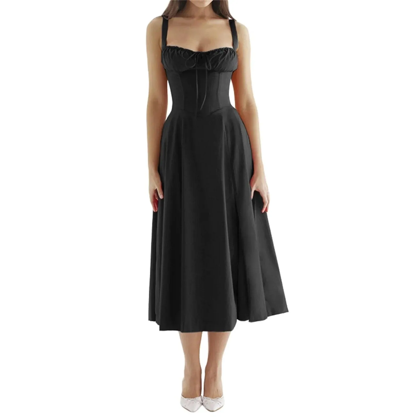 Summer Chic Sleeveless A-line Cocktail Dress - Women's Beach Party Outfit