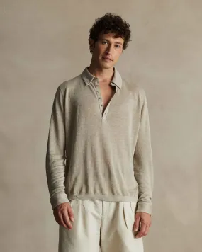 Taupe Linen Polo