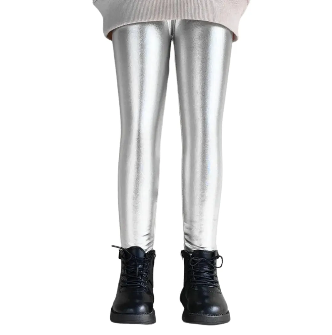 Thick Metallic Leggings