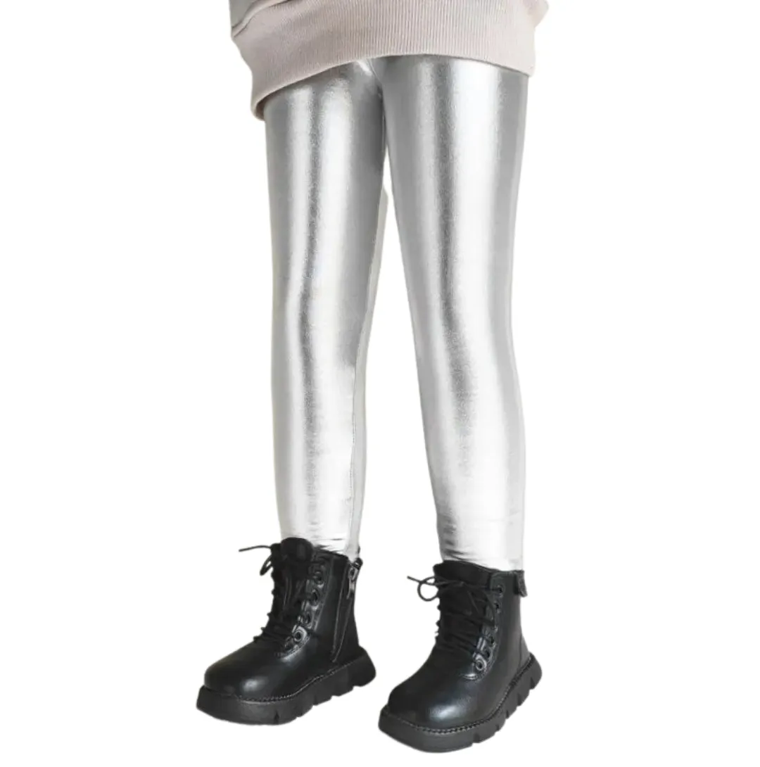 Thick Metallic Leggings