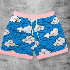 Tide brand print retro casual street shorts