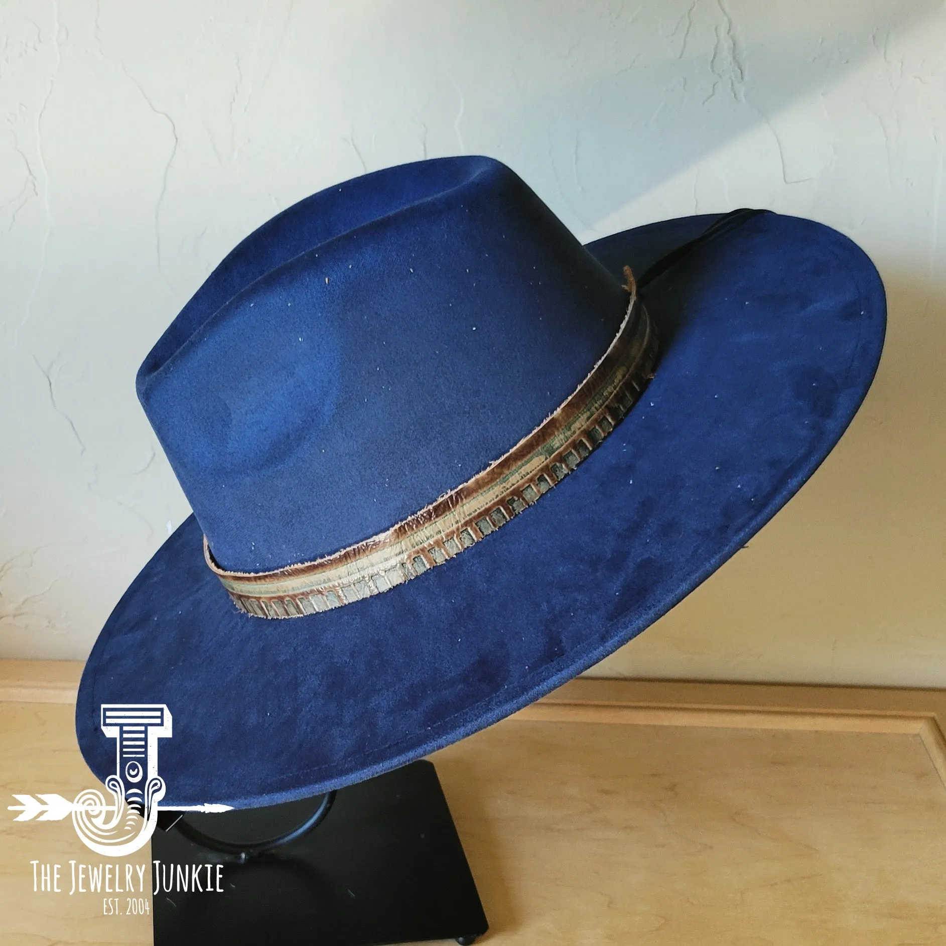 Turquoise Navajo Western Leather Band w/ Choice of Boho Hat 985d
