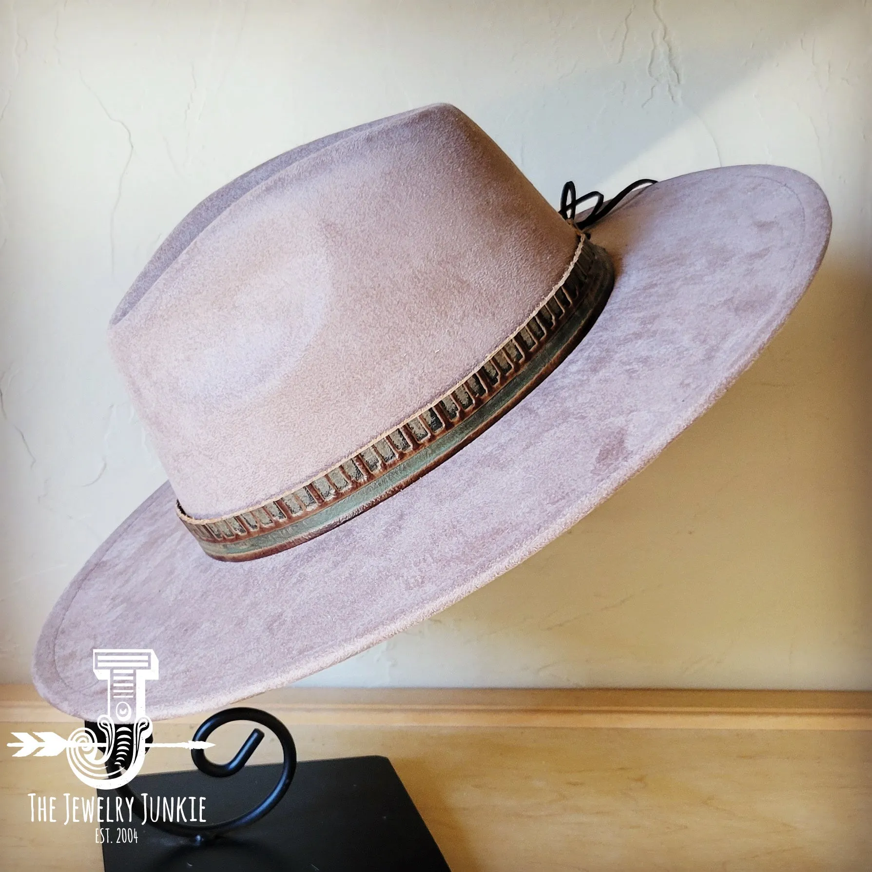 Turquoise Navajo Western Leather Band w/ Choice of Boho Hat 985d