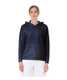 US POLO WOMEN SWEATSHIRT WITH HOOD AND CENTRAL POCKET