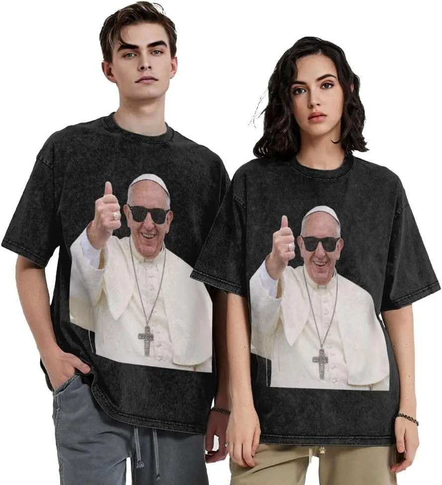 Vintage Oversized Man's T Shirt Round Neck Cotton T-Shirt Top