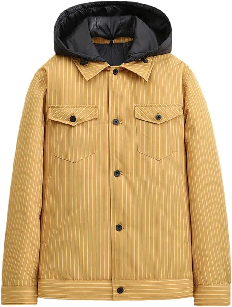 Winter Men Daily Duck Down Hooded Jackets Men Warm Thick Parkas Coat