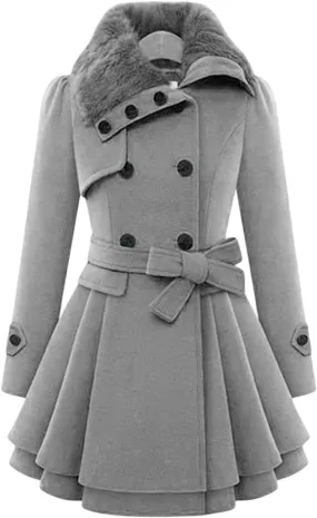 Women's Hooded Thickened Long Down Jacket Winter Slim Puffer Warm Jacket Casual Trench Coats Long Coat With Belt