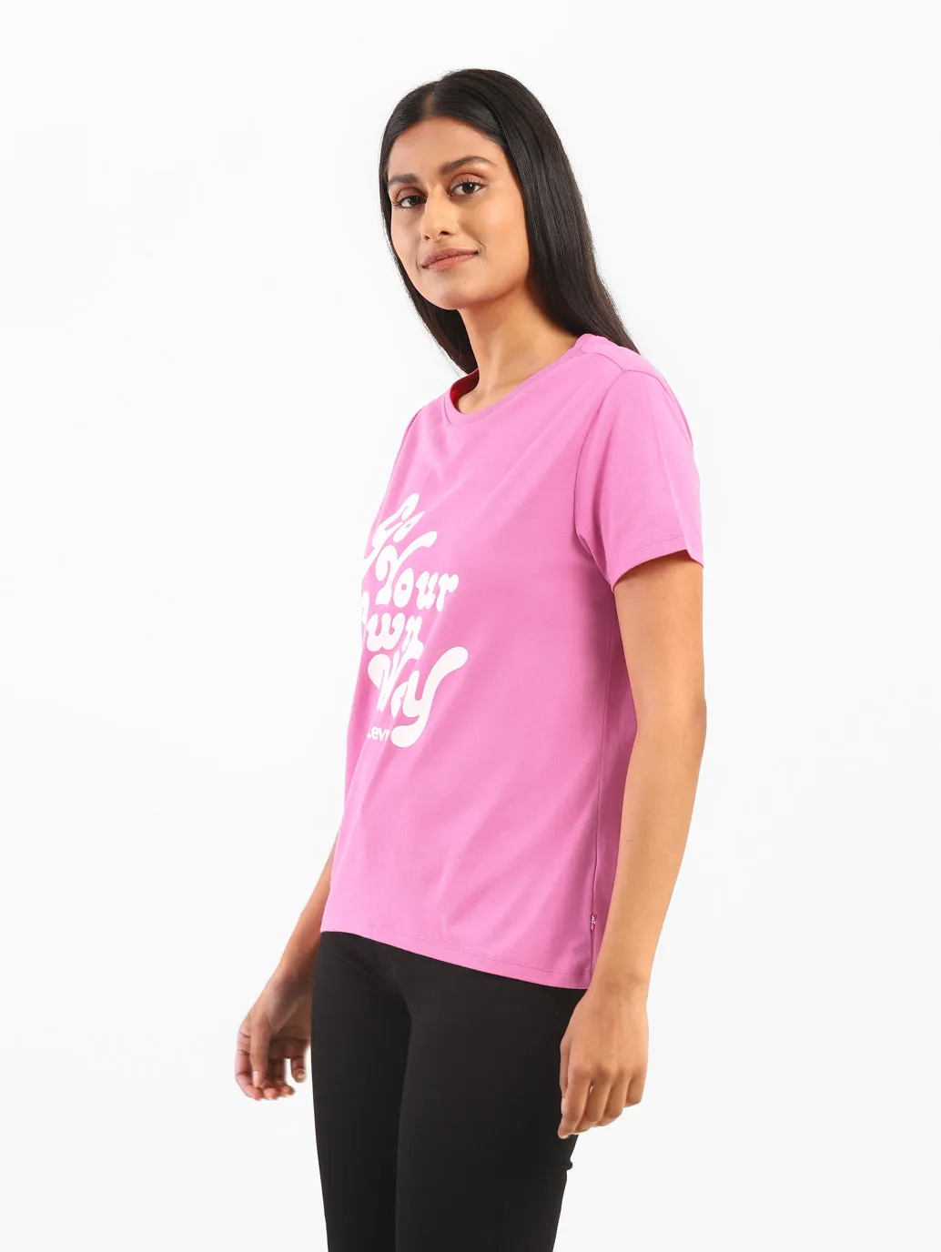 Women's Typography Regular Fit T-shirt
