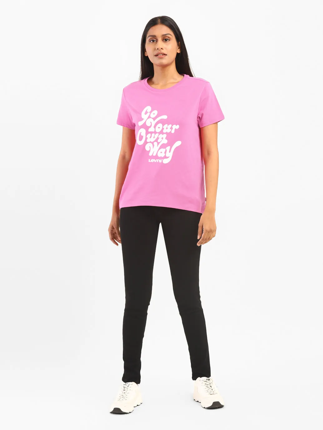 Women's Typography Regular Fit T-shirt